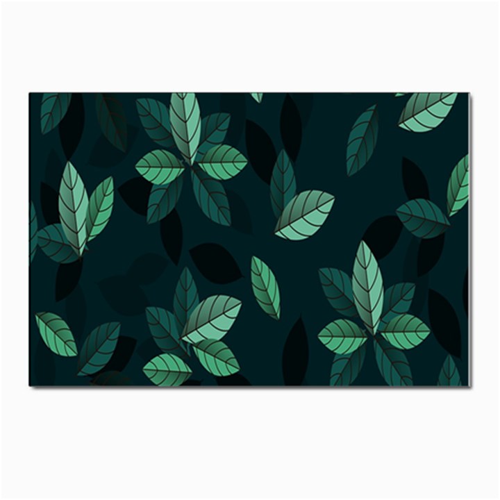 Leaves Pattern Postcard 4 x 6  (Pkg of 10)