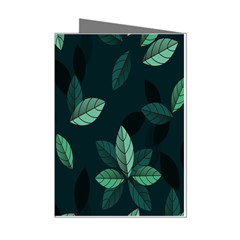 Leaves Pattern Mini Greeting Cards (pkg Of 8)