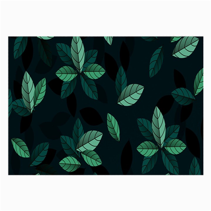 Leaves Pattern Large Glasses Cloth (2 Sides)