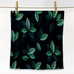 Leaves Pattern Face Towel by artworkshop