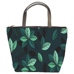 Leaves Pattern Bucket Bag by artworkshop