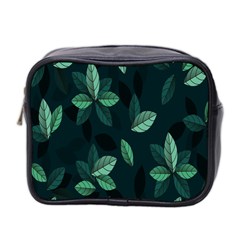 Leaves Pattern Mini Toiletries Bag (two Sides) by artworkshop