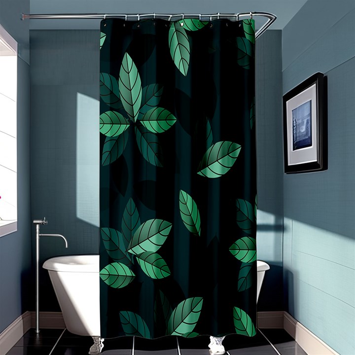 Leaves Pattern Shower Curtain 36  x 72  (Stall) 