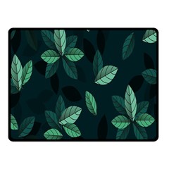 Leaves Pattern Fleece Blanket (small) by artworkshop