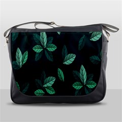 Leaves Pattern Messenger Bag by artworkshop