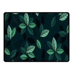 Leaves Pattern Double Sided Fleece Blanket (small)  by artworkshop