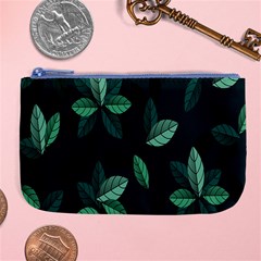 Leaves Pattern Large Coin Purse by artworkshop