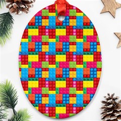 Lego Background Ornament (oval)