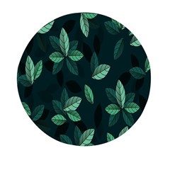 Leaves Pattern Mini Round Pill Box by artworkshop