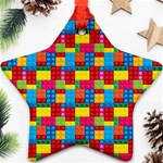 Lego Background Ornament (Star) Front