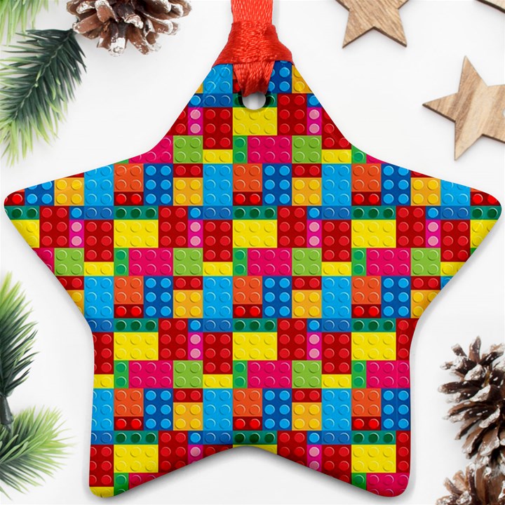 Lego Background Ornament (Star)