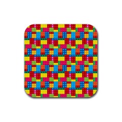 Lego Background Rubber Coaster (square) by artworkshop