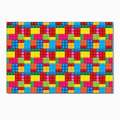 Lego Background Postcards 5  X 7  (pkg Of 10) by artworkshop