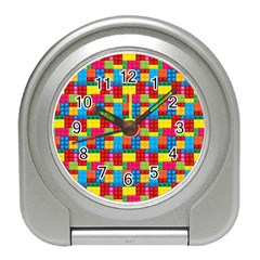 Lego Background Travel Alarm Clock by artworkshop