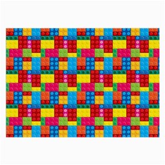 Lego Background Large Glasses Cloth by artworkshop