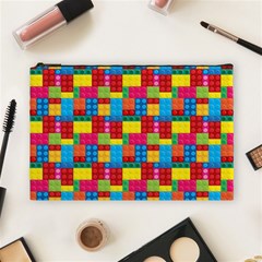 Lego Background Cosmetic Bag (large) by artworkshop