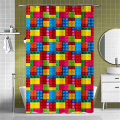 Lego Background Shower Curtain 48  X 72  (small)  by artworkshop