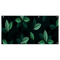 Leaves Pattern Banner And Sign 8  X 4  by artworkshop