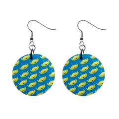 Pattern Aliens Mini Button Earrings by artworkshop