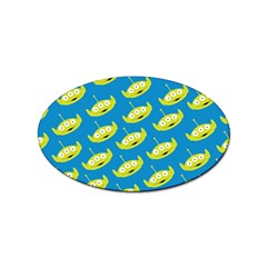 Pattern Aliens Sticker (oval) by artworkshop