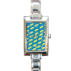 Pattern Aliens Rectangle Italian Charm Watch by artworkshop