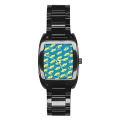 Pattern Aliens Stainless Steel Barrel Watch by artworkshop