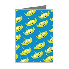 Pattern Aliens Mini Greeting Card by artworkshop