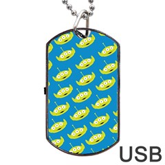 Pattern Aliens Dog Tag Usb Flash (two Sides) by artworkshop