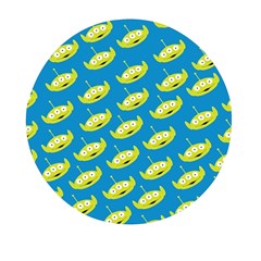 Pattern Aliens Mini Round Pill Box