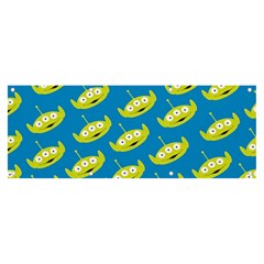 Pattern Aliens Banner And Sign 8  X 3  by artworkshop