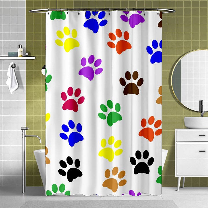 Pawprints Shower Curtain 48  x 72  (Small) 