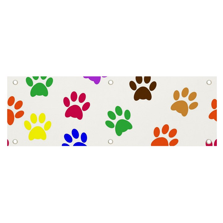 Pawprints Banner and Sign 6  x 2 