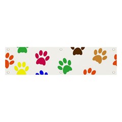 Pawprints Banner And Sign 4  X 1  by artworkshop