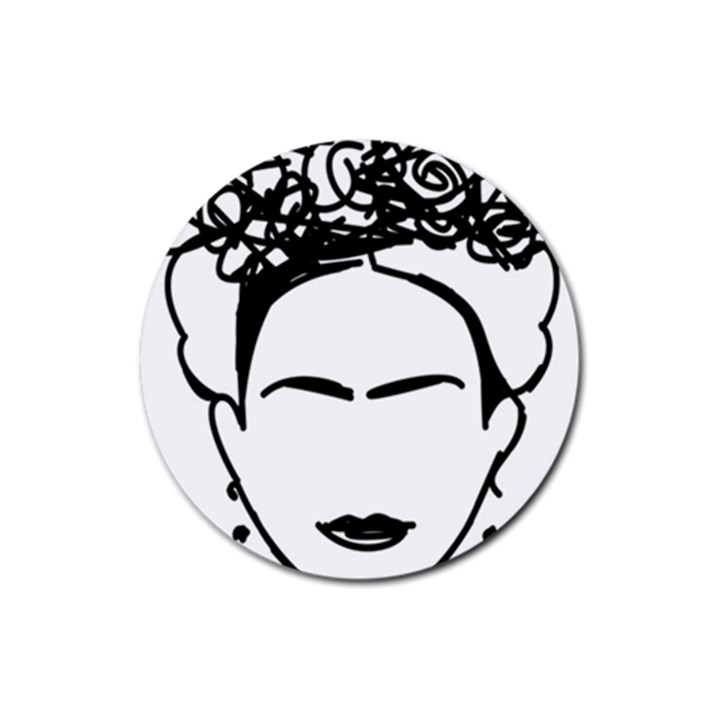 Frida Kahlo  Rubber Coaster (Round)