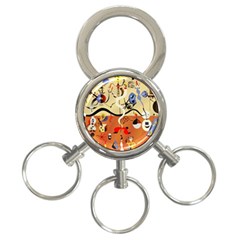 Carnival Of The Harlequin Art 3-ring Key Chain by danenraven