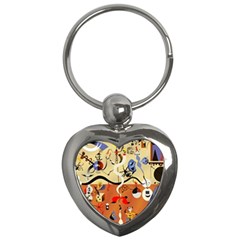 Carnival Of The Harlequin Art Key Chain (heart) by danenraven