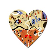 Carnival Of The Harlequin Art Heart Magnet by danenraven