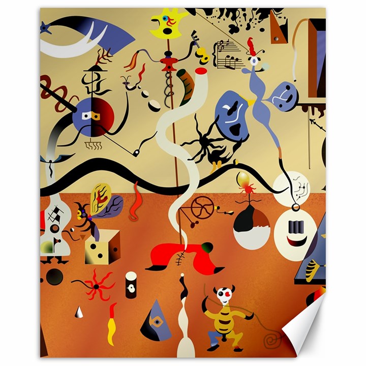 Carnival Of The Harlequin Art Canvas 16  x 20 