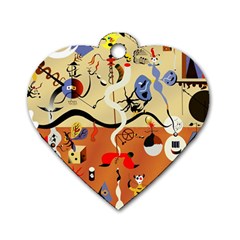 Carnival Of The Harlequin Art Dog Tag Heart (one Side) by danenraven