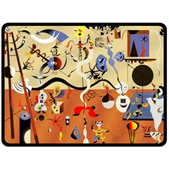 Carnival Of The Harlequin Art Double Sided Fleece Blanket (large)  by danenraven