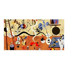 Carnival Of The Harlequin Art Satin Wrap 35  X 70  by danenraven