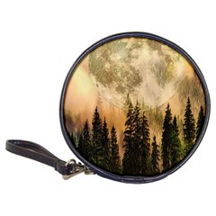 Moon Nature Forest Pine Trees Sky Full Moon Night Classic 20-cd Wallets by danenraven