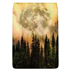 Moon Nature Forest Pine Trees Sky Full Moon Night Removable Flap Cover (l) by danenraven