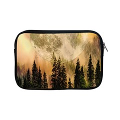 Moon Nature Forest Pine Trees Sky Full Moon Night Apple Ipad Mini Zipper Cases by danenraven