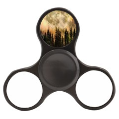 Moon Nature Forest Pine Trees Sky Full Moon Night Finger Spinner by danenraven