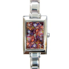 Fantasy Surreal Animals Psychedelic Pattern Rectangle Italian Charm Watch