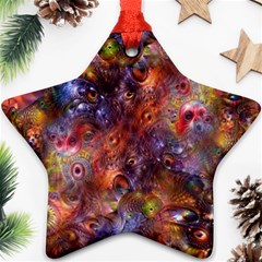 Fantasy Surreal Animals Psychedelic Pattern Ornament (Star)