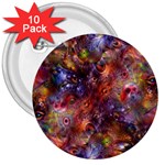 Fantasy Surreal Animals Psychedelic Pattern 3  Buttons (10 pack)  Front