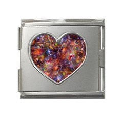 Fantasy Surreal Animals Psychedelic Pattern Mega Link Heart Italian Charm (18mm)