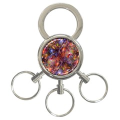 Fantasy Surreal Animals Psychedelic Pattern 3-Ring Key Chain